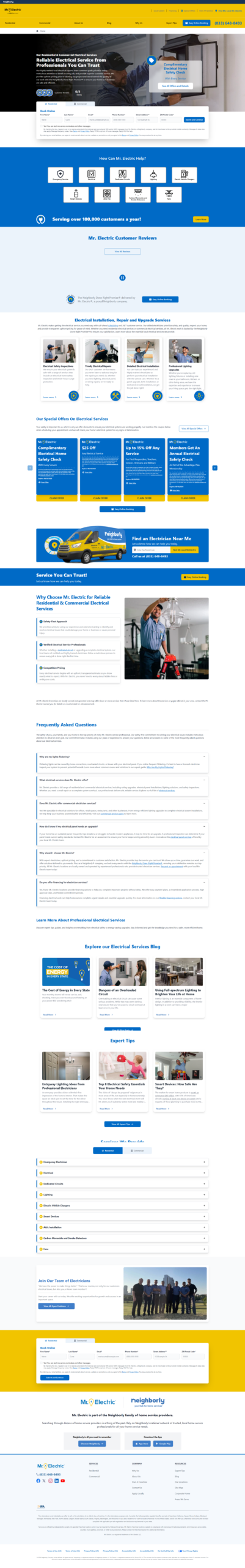 Commercial and Residential Electrical Services Website