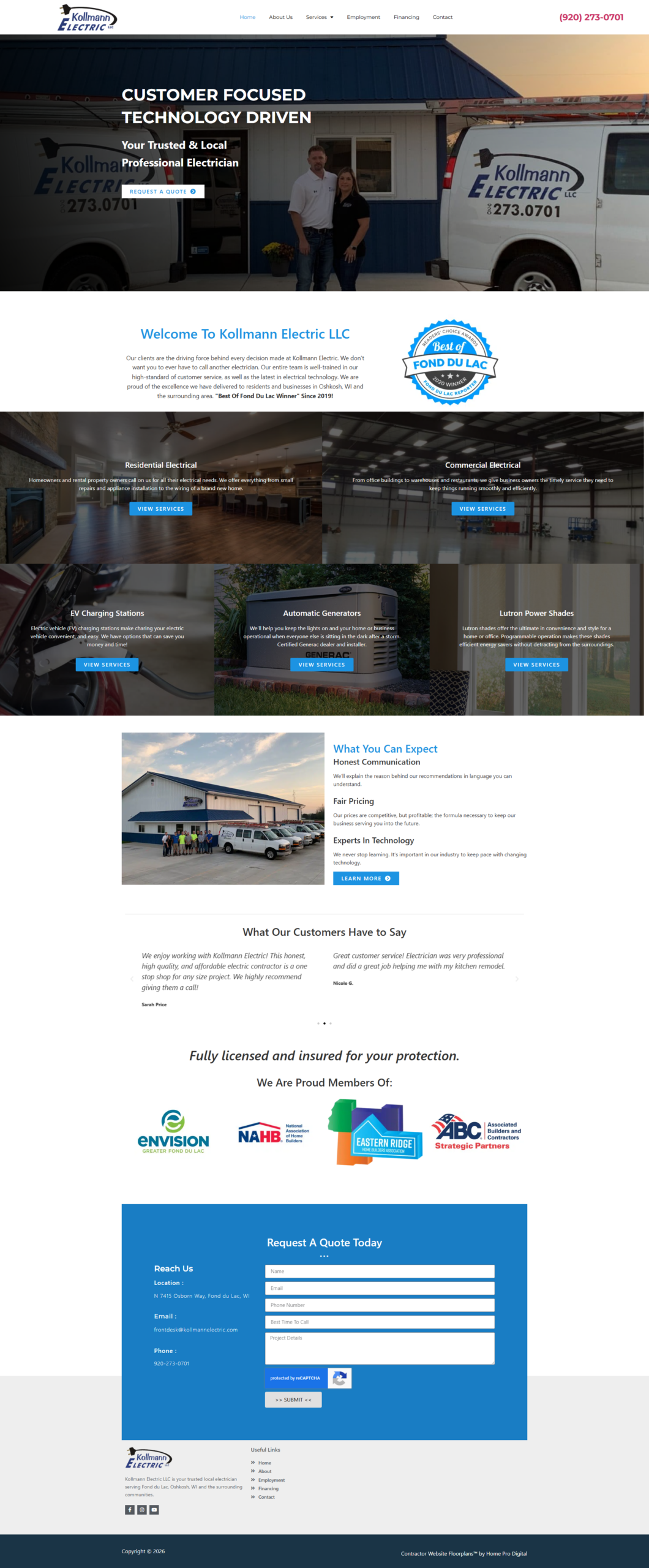 Kollmann Electric Website