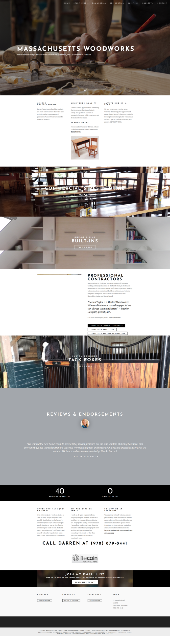 Massachusetts Woodworks Website