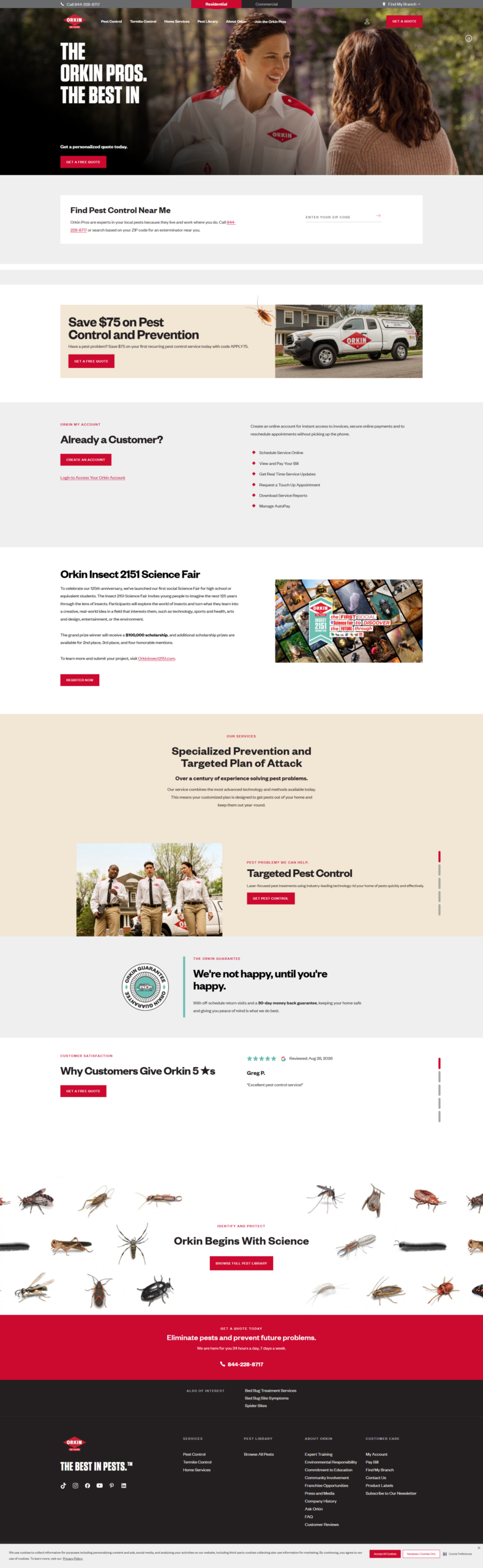 Orkin Pest Control Website