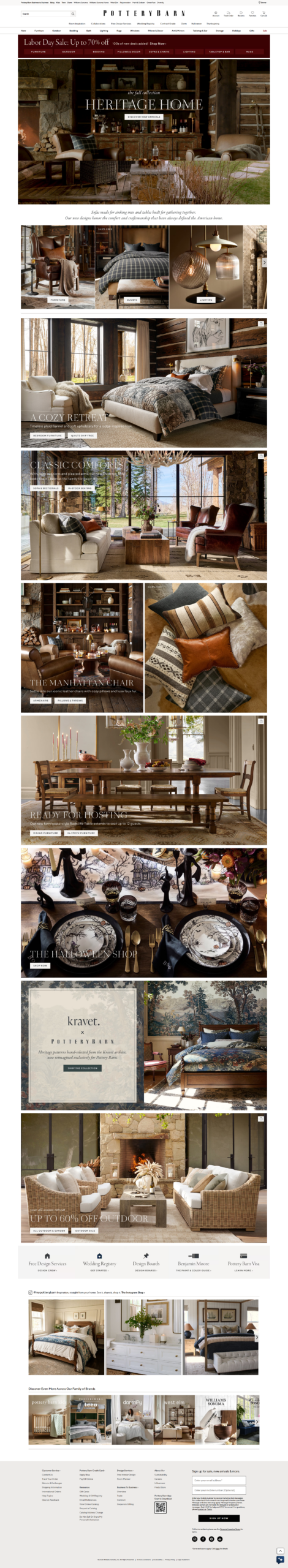 Pottery Barn Furniture and Home Decor Website