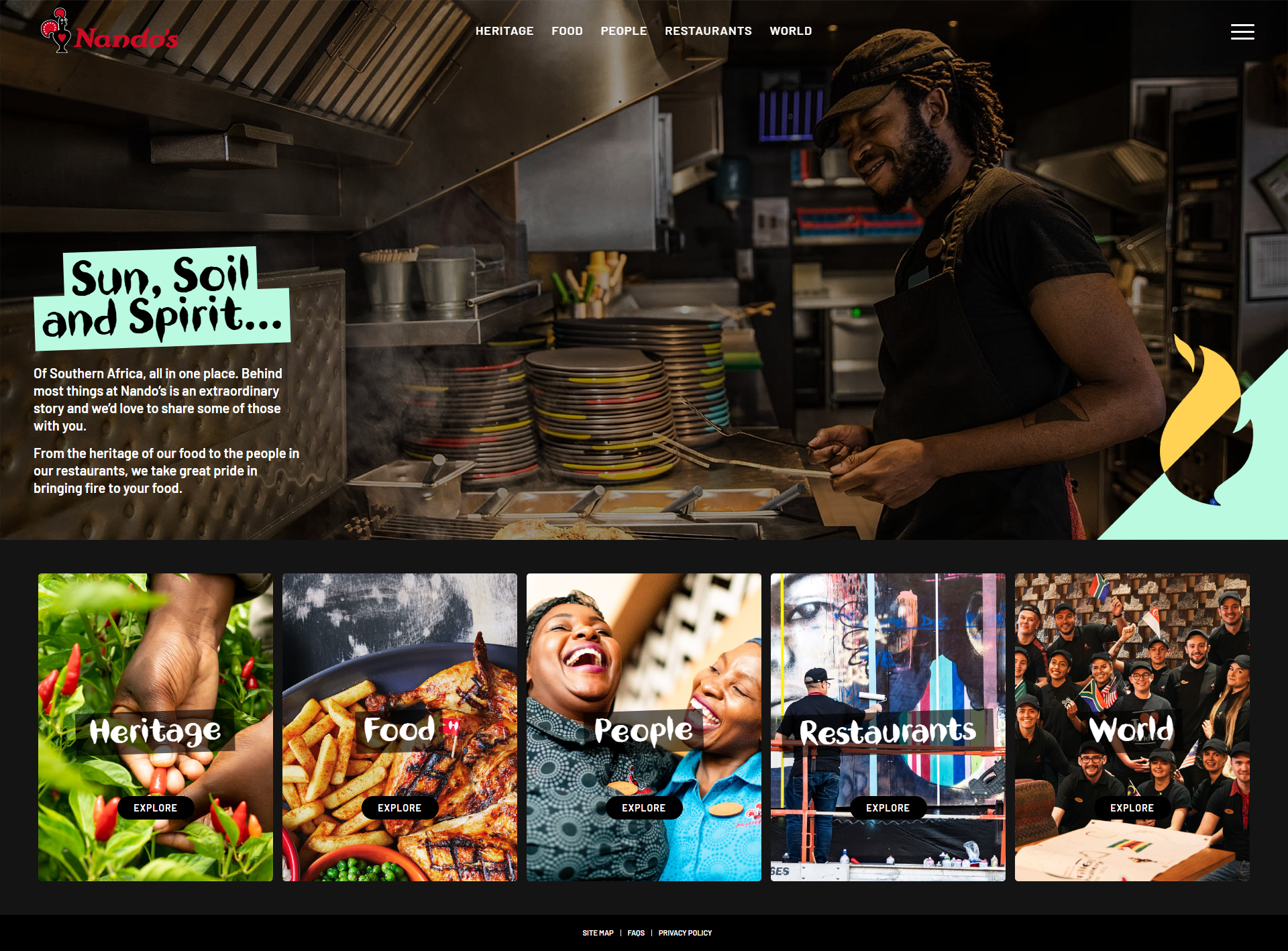 Nandos Restaurant Website