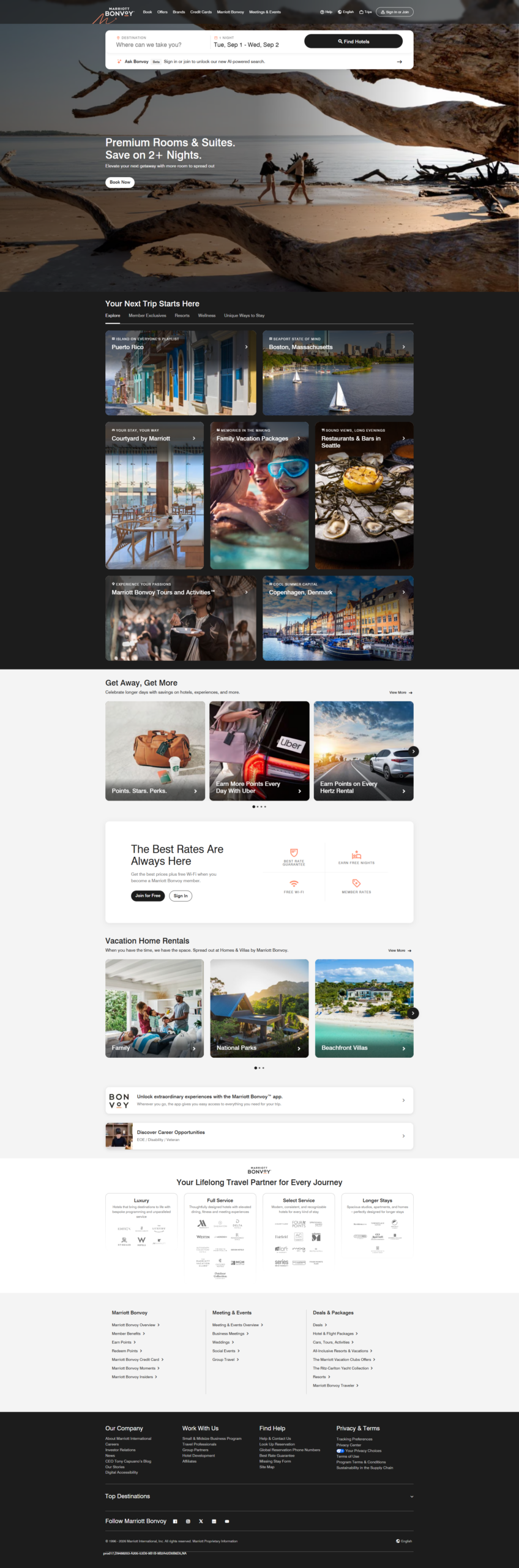 Marriott Bonvoy Hotel Website