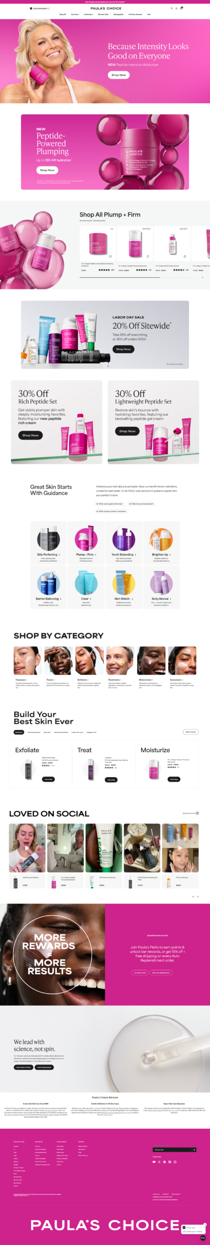 Paulas Choice Skincare Website