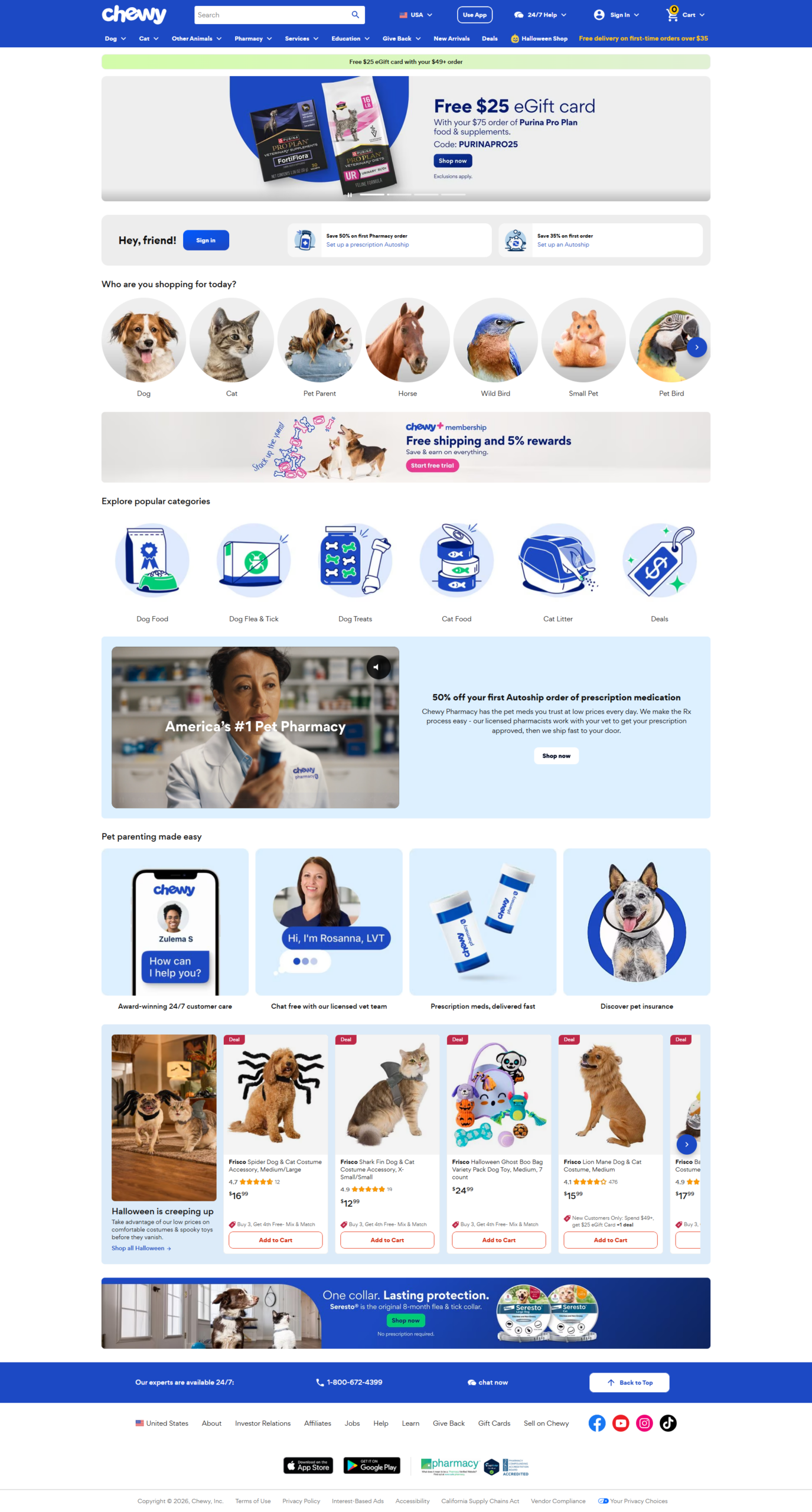 Pet Food and Supplies Website